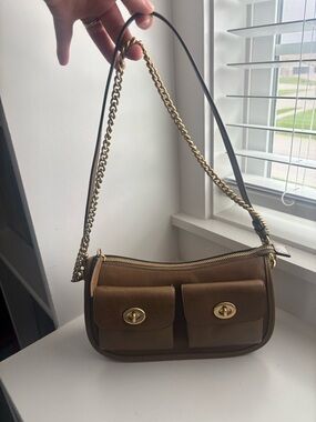 Coach Twin Turnlock Waverly Muted Olive Leather Sold Out